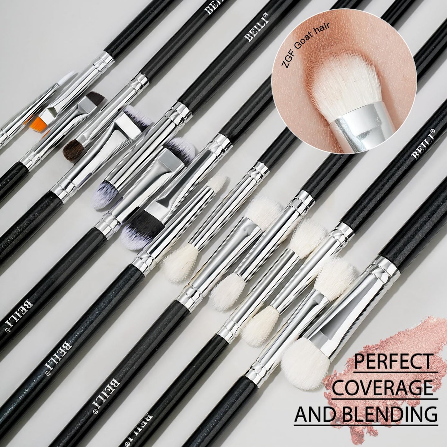 Makeup Brushes 30Pcs Professional Makeup Brush Set Premium Synthetic Kabuki Foundation Blending Brush Face Powder Blush Concealers Eye Shadows Make up Brush Set (Black)