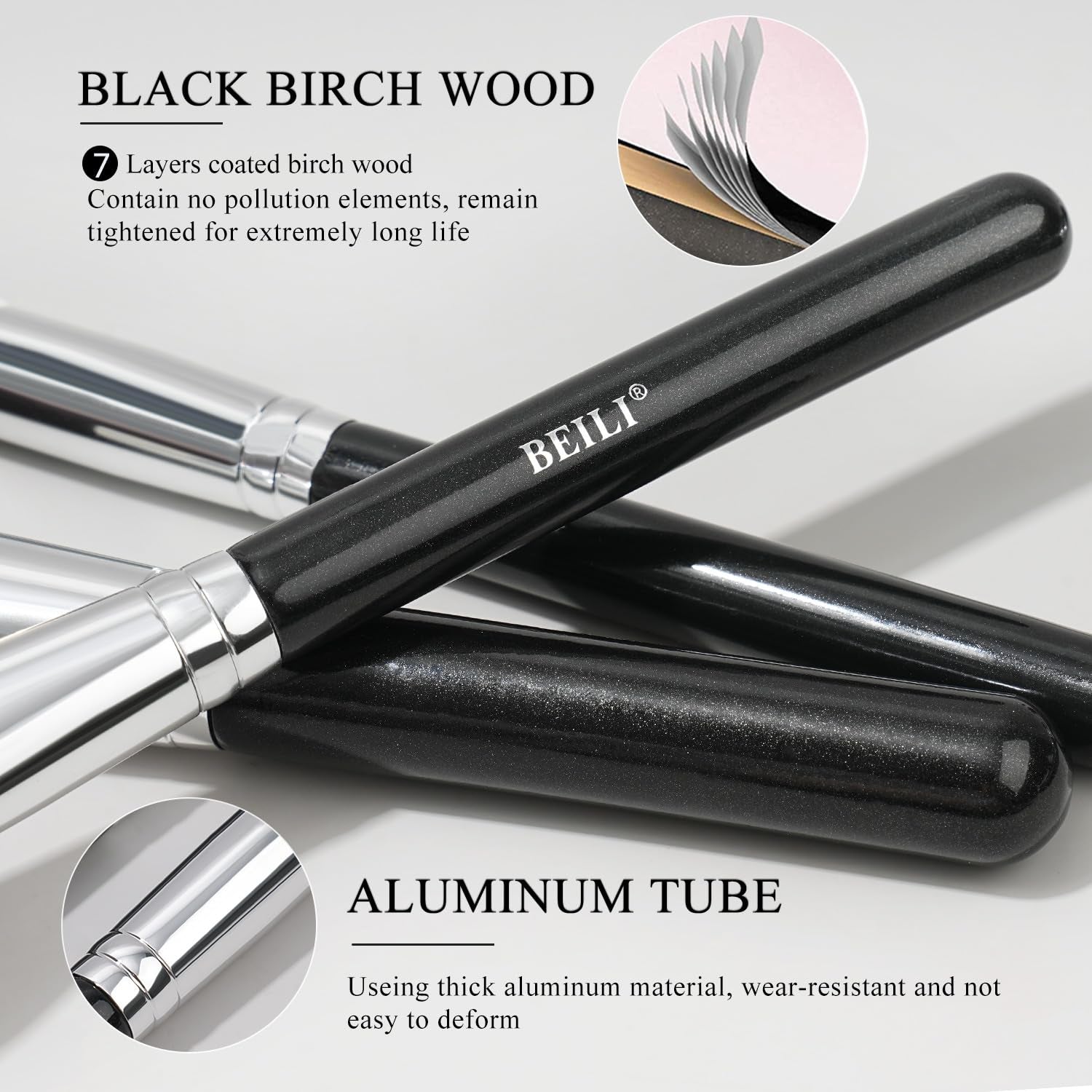 Makeup Brushes 30Pcs Professional Makeup Brush Set Premium Synthetic Kabuki Foundation Blending Brush Face Powder Blush Concealers Eye Shadows Make up Brush Set (Black)